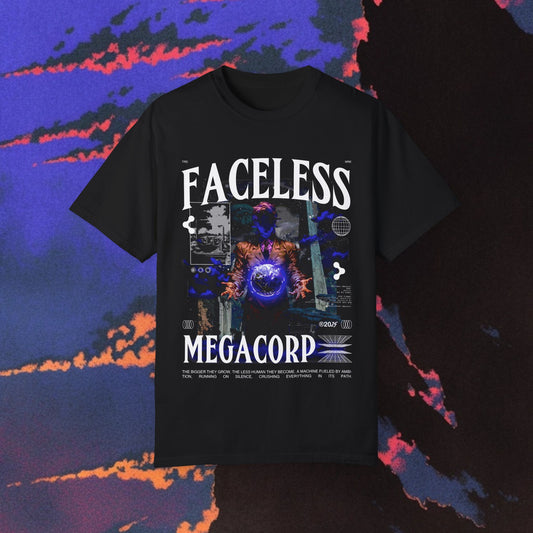 Faceless Megacorp - Single Sided T-shirt