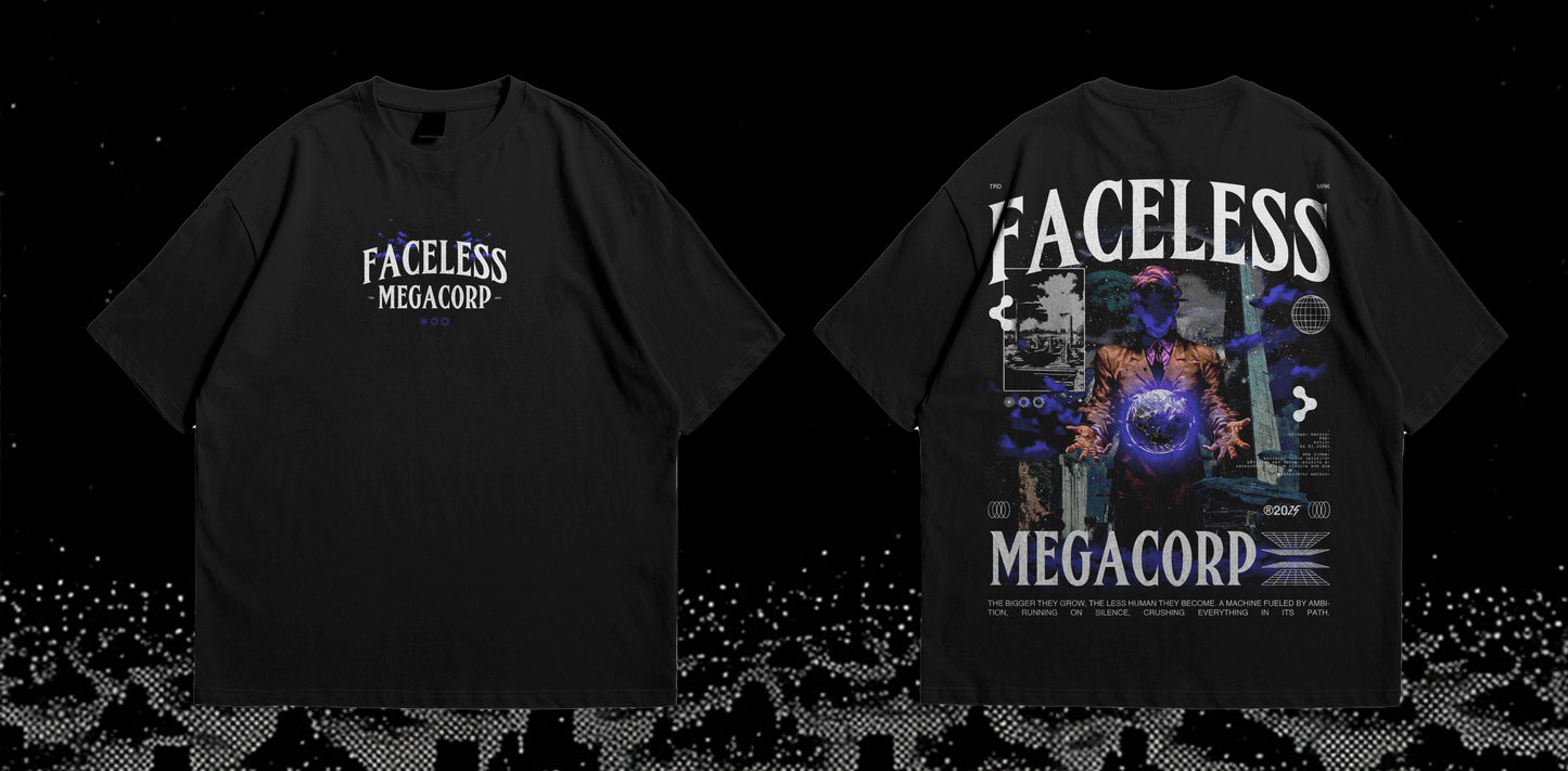 Faceless Megacorp - Front/Back T-shirt