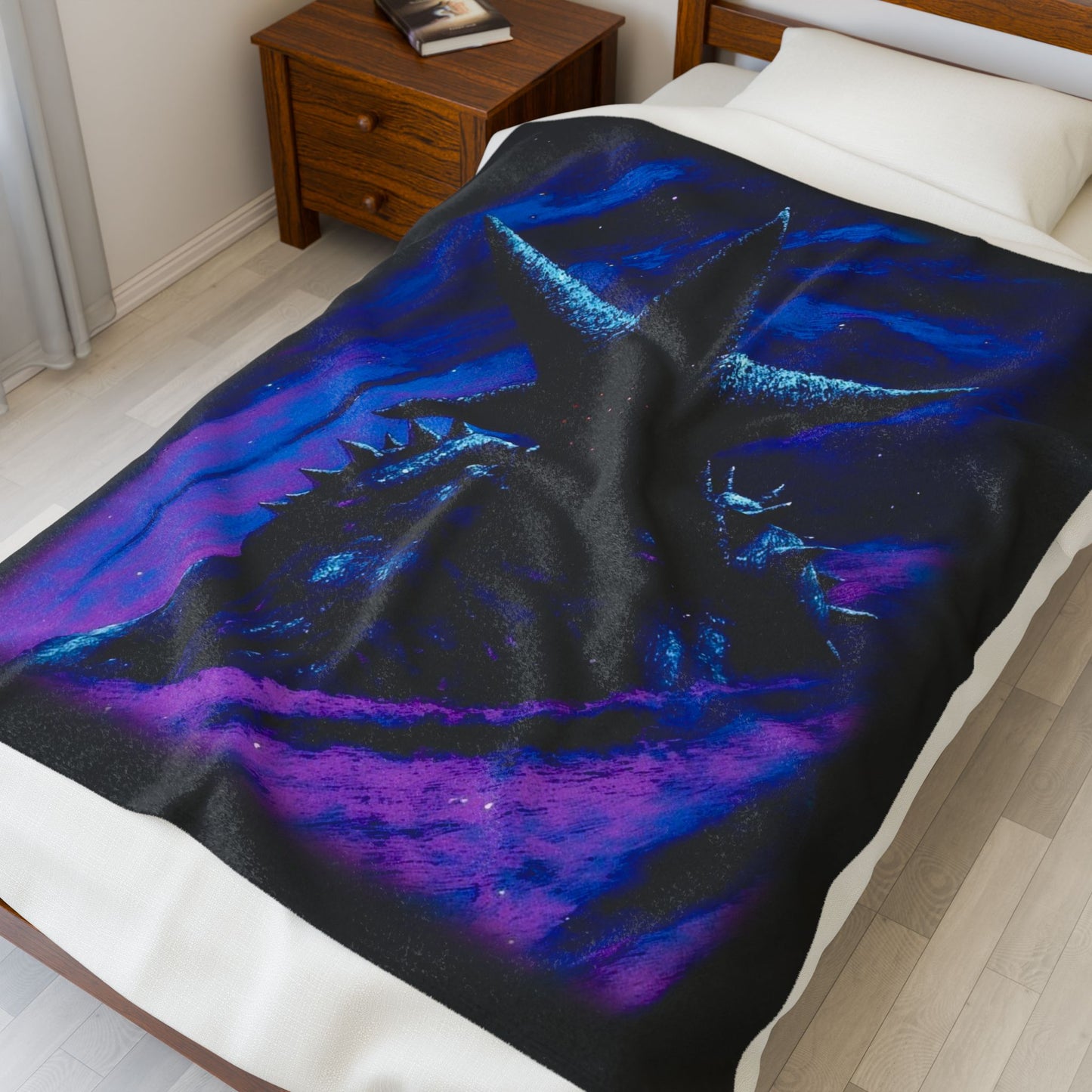 THE BLACK STAR Velveteen Plush Blanket - 50x60